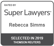 rated by super lawyers rebecca simms selected in 2019 thomson reuters